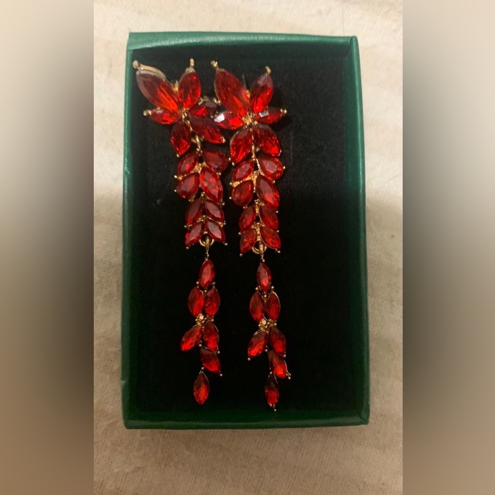 Fashion Rhinestone Statement Drop Dangle Earrings Dangling Sparkly Crystal